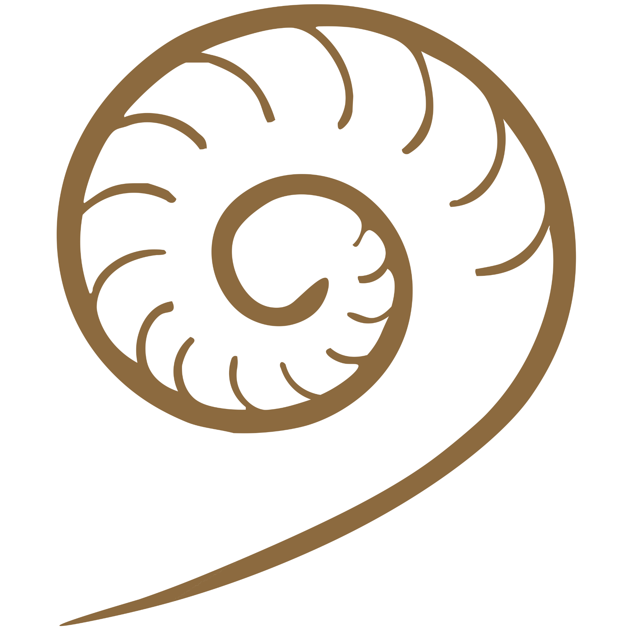 Flora fiddlehead spiral logo